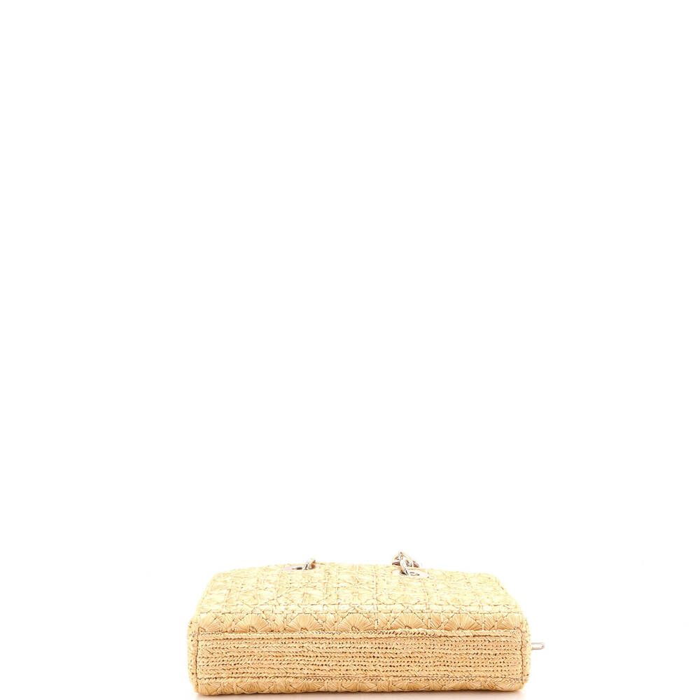 Christian Dior Medium Lady D-Joy Bag Woven Raffia with Leather - Picture 4 of 5